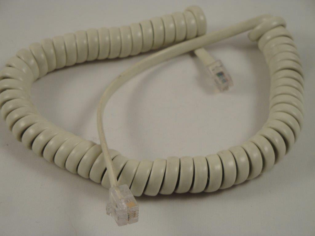 Telefonh�hrerkabel spiral 4/4 2m, beige