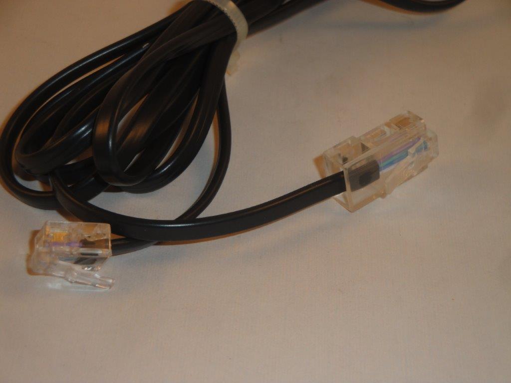 Telefonkabel flach 8/4-6/4 2m, schwarz 2:5