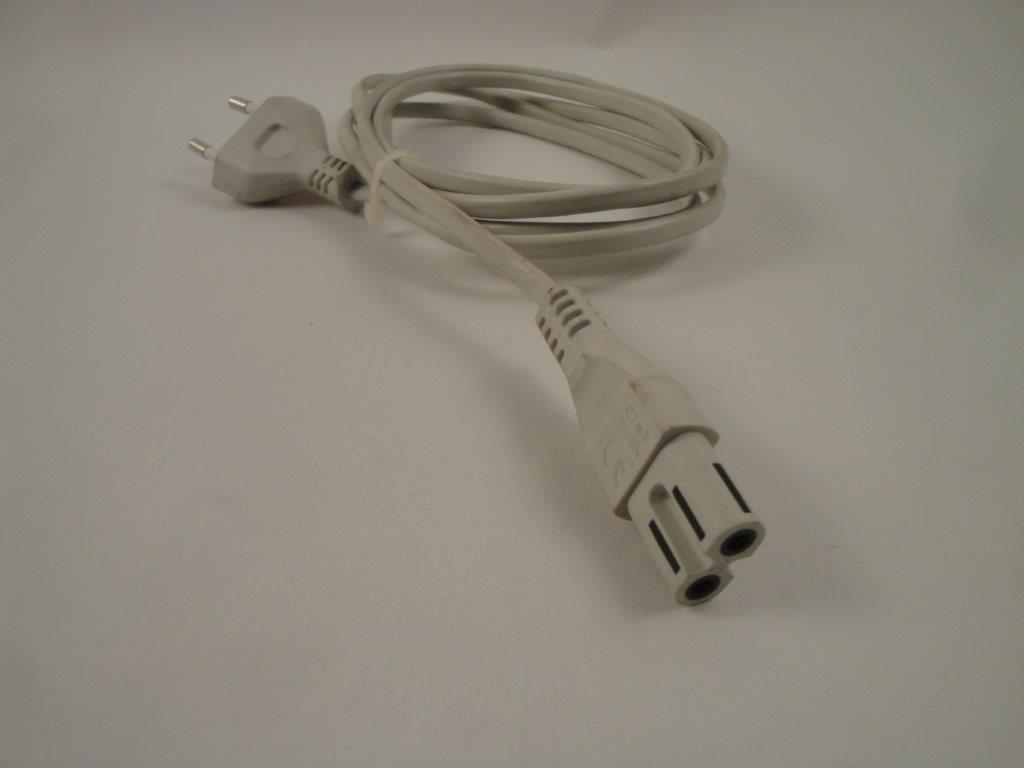 Euro-Netzkabel 8-Form-Kupplung 2x0,75 1,8m  grau