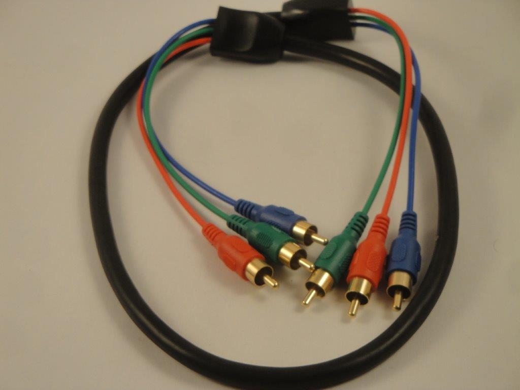 Videokabel YUV 6xCinchstecker vergoldet 1m