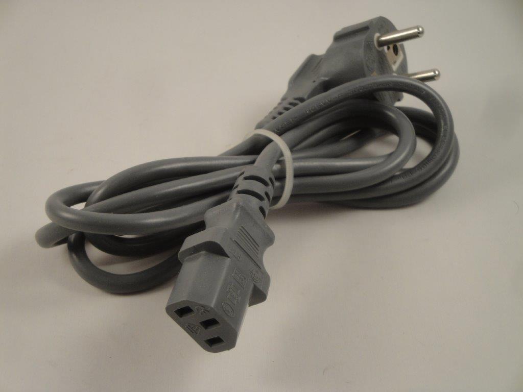Kaltger�tezuleitung 3x0,75mm�  2m dunkelgrau gerade mit Schuko