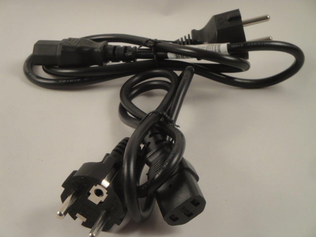 Kaltger�tezuleitung 3x0,75mm�  0,90m schwarz gerade mit Schuko g