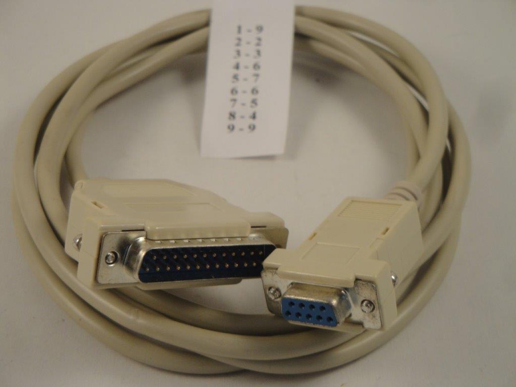 SUB-D Datenkabel 9-pol F/ 25-pol M gekreuzt 2m  CAB689