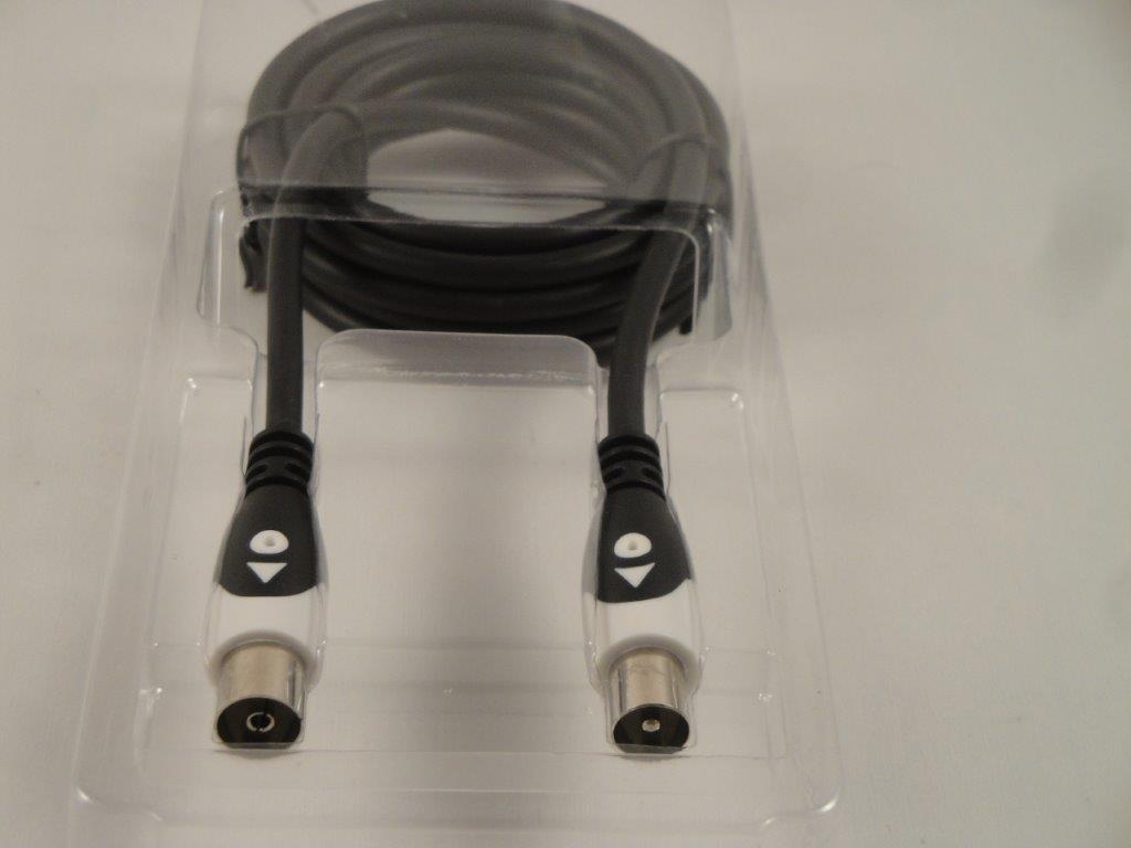 Antennenkabel Koax M-F schwarz 2,5m com HQ