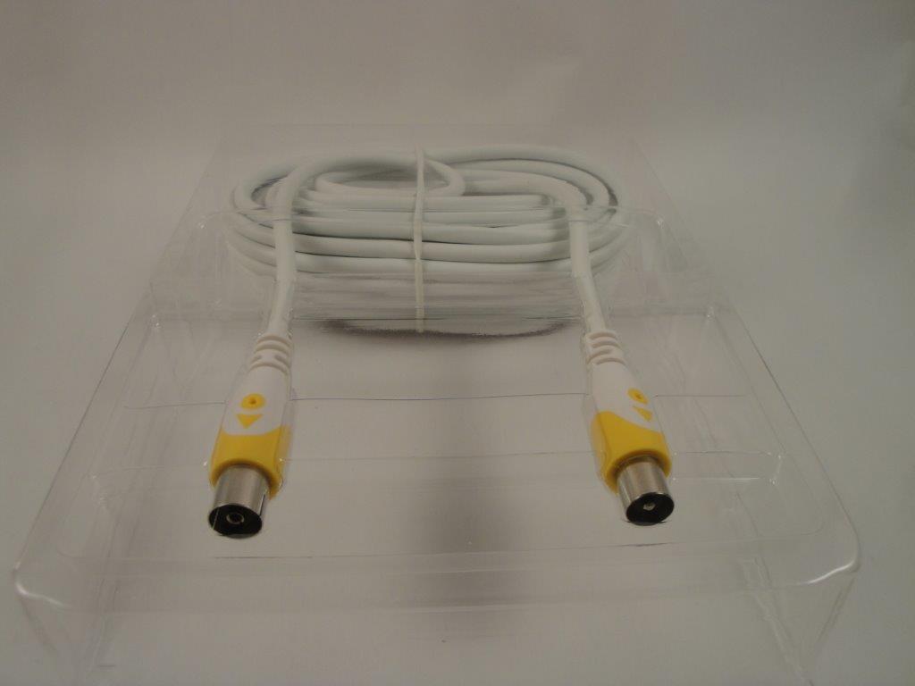 Antennenkabel Koax M-F wei� 10m com HQ