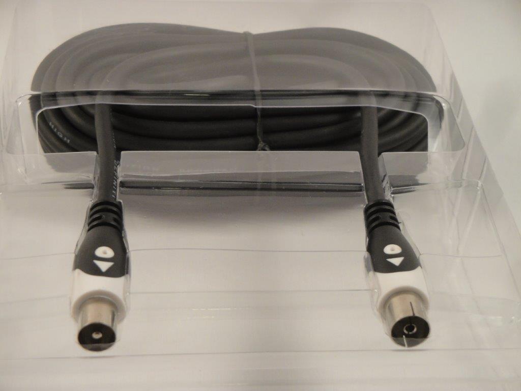Antennenkabel Koax M-F schwarz 10m com HQ