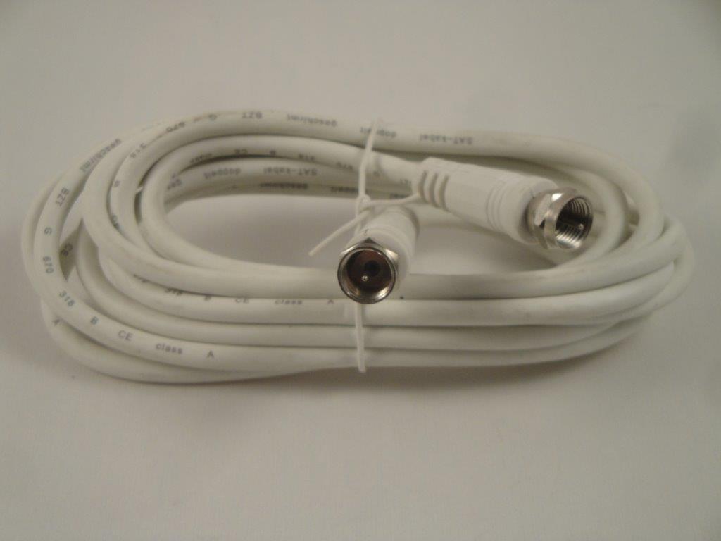 Antennenkabel F-SAT M-M wei� 1,5m