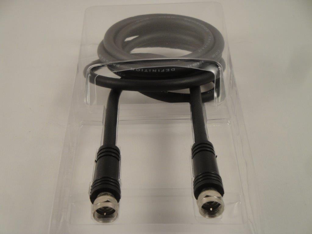 Antennenkabel F-SAT M-M schwarz 1,5m com HQ (6,5mm)