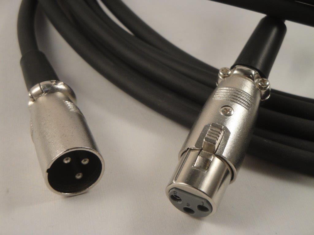 Audiokabel XLR M/F 5,0m  6mm/0.22 mm�, schwarz