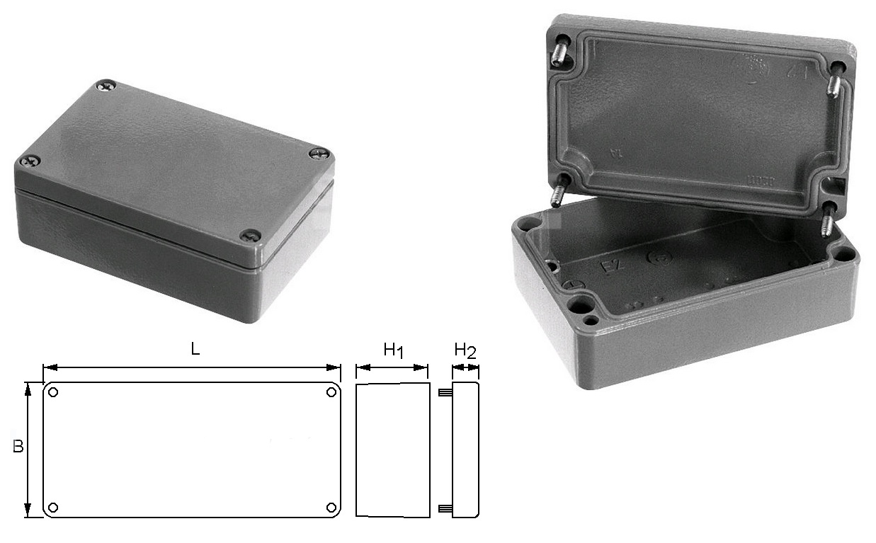 A 100  Aluminium Geh�use  50x45x30mm, Bopla A100