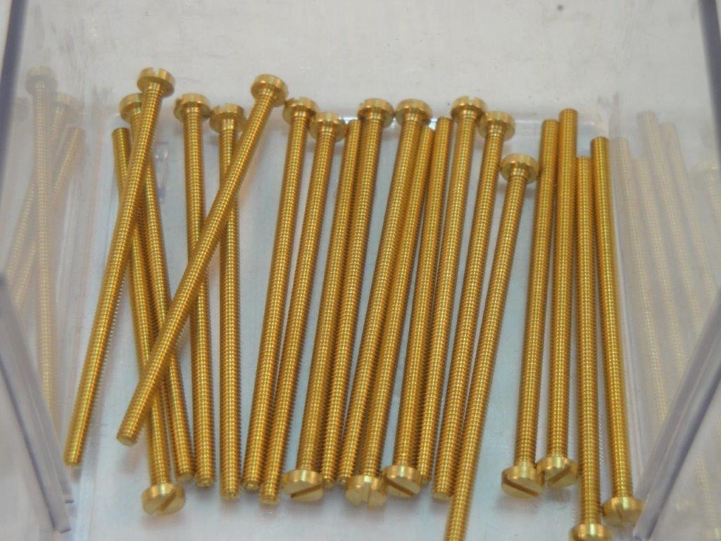SZKMM 2x40mm  Messing-Zylinderkopf-Schraube Schlitz M 2x40mm