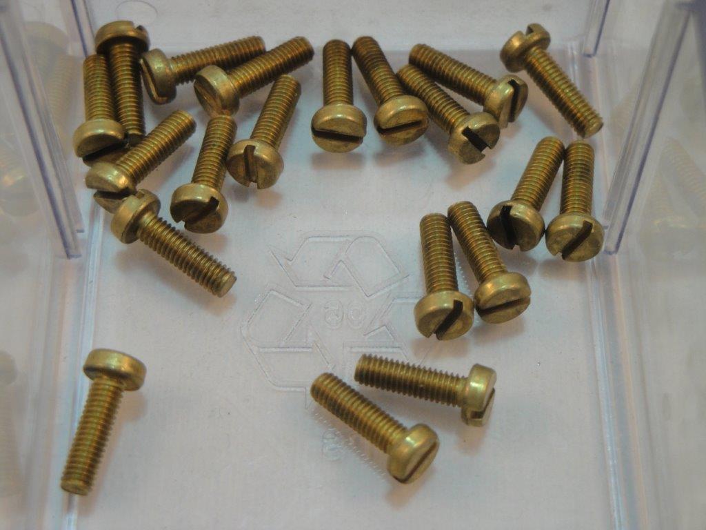 SZKMM 3x10mm  Messing-Zylinderkopf-Schraube Schlitz M 3x10mm