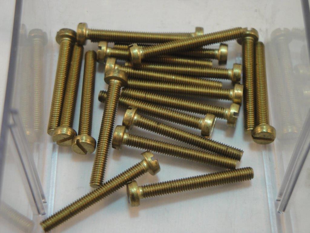 SZKMM 3x25mm  Messing-Zylinderkopf-Schraube Schlitz M 3x25mm