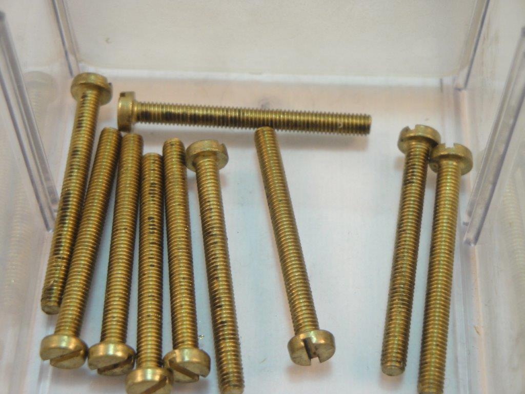 SZKMM 3x30mm  Messing-Zylinderkopf-Schraube Schlitz M 3x30mm