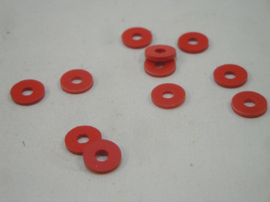 SKPU 2,5mm Unterlegscheibe M2.5, rot, Kunststoff 8,0x2,8x1,0mm e