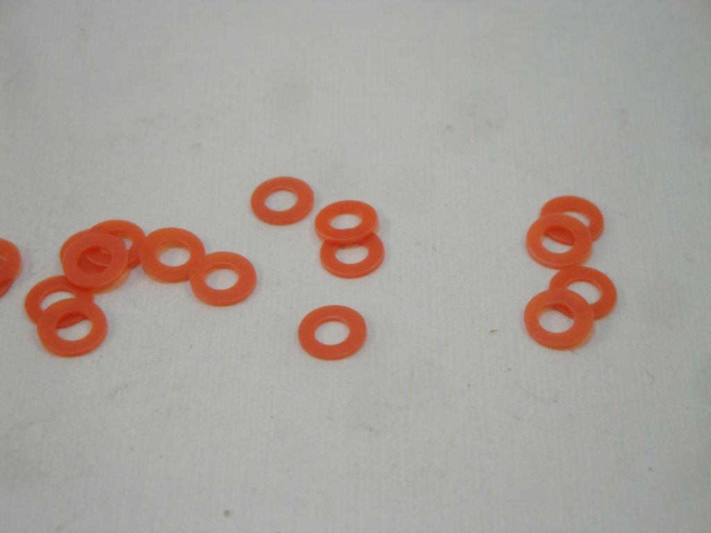 SKPU 2,8mm Unterlegscheibe M2.5, rot, Kunststoff 6,0x3,0x0,5mm e