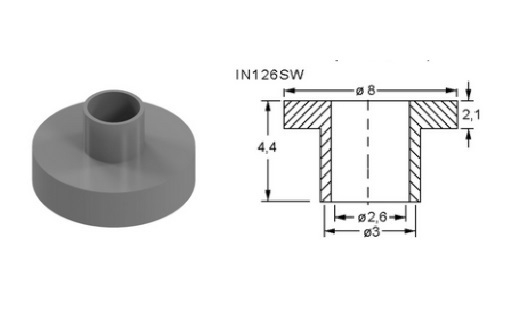 IB12 IN126  8,0-3,0/2,6-4,4/2,1mm  Isolierbuchsen f�r TO126