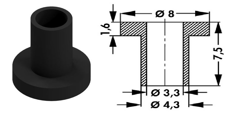 IB7  8,0-4,2/3,0-7,5/1,5mm  Isolierbuchsen