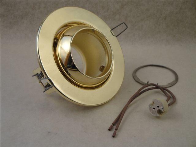 Halogen Deckeneinbauleuchte 110 gold