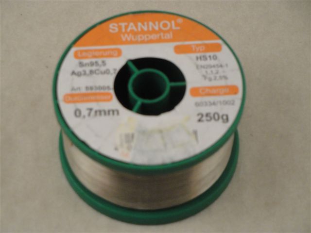 L�tzinn 1,0mm 250g, Stannol S-Sn95Ag4Cu1, HS10 2,5%