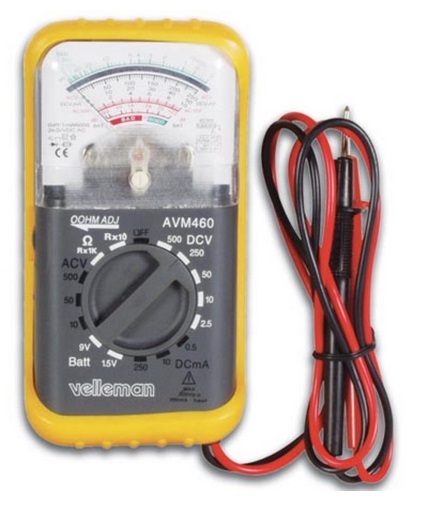 AVM460  Analog-Multimeter mit Schutzholster und Batterietester