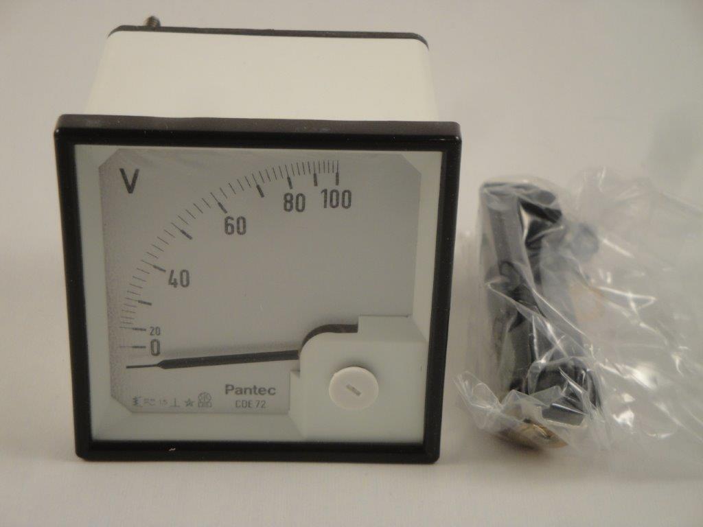 ST72 100V Dreheisenvoltemeter Kl 1,5 Pantec CDE72 ST72 100V Dreheisenvoltemeter Kl 1,5 Pantec CDE72