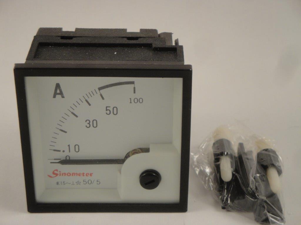 ST72  50/5A Dreheisenamperemeter Kl 1,5 Sinometer CA72