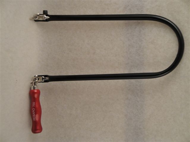 Laubs�gebogen 12mm/320mm verzinkt - schwarz