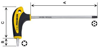 L-Griff-Schraubendreher TX/TTX 10 x 110, Proxxon 22444