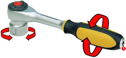 Rotary-Ratsche 3/8", Proxxon 23083
