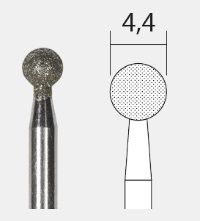 Diamantschleifstift Kugel 4,4mm 2Stk., proxxon 28226
