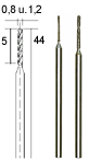 Diamant-Spiralbohrer je 1 Stk. 0,8+1,2mm, Proxxon 28255