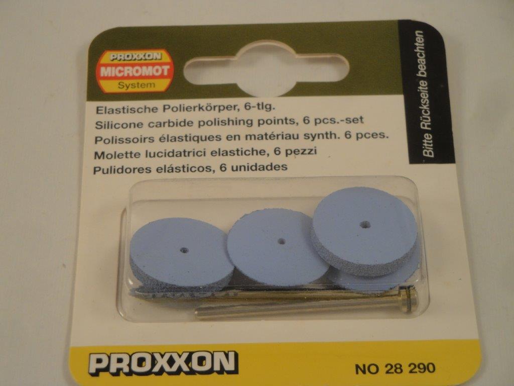 Silikon-Poliersatz 6-tlg.,  Proxxon 28290