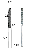 Raspelfr�ser 3,2 mm, Proxxon 28757