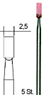 Edelkorund-Schleifstifte Zylinder 2,5mm, 5 Stk., Proxxon 28774