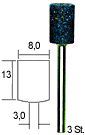 Edelkorund-Schleifk�rper, 3 Stk. (Zylinder), Proxxon 28781