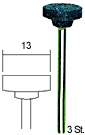 Edelkorund-Schleifk�rper, 3 Stk. (Rad), Proxxon 28783