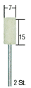 Filzpolierstifte, 2 Stk. (Zylinder), Proxxon 28802