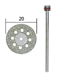 Diamantierte Trennscheibe 20mm, mit K�hll�chern, proxxon 28844
