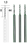 Micro-Spiralbohrer 1,0mm 3 Stk., Proxxon 28854