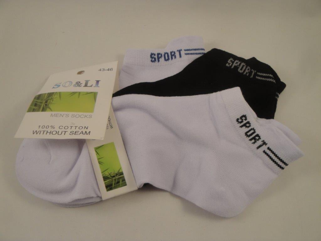 Herren Socken, So&Li sport, w/s/w, Gr��e 40-43, 3Paar