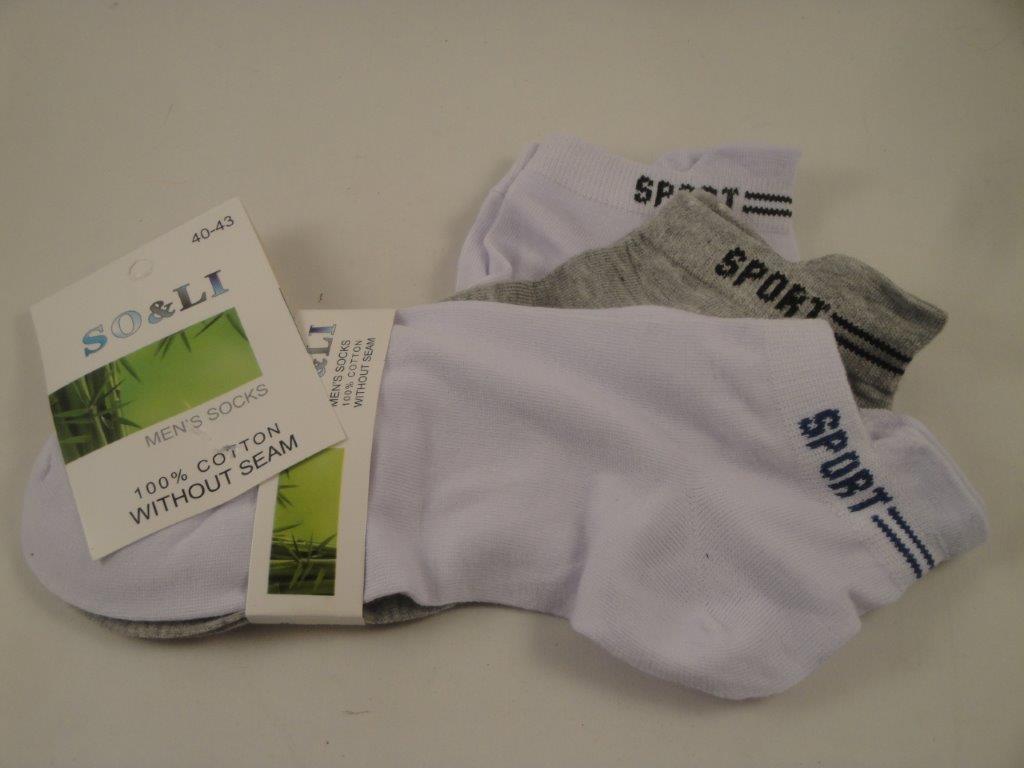 Herren Socken, So&Li sport, w/g/w, Gr��e 40-43, 3Paar