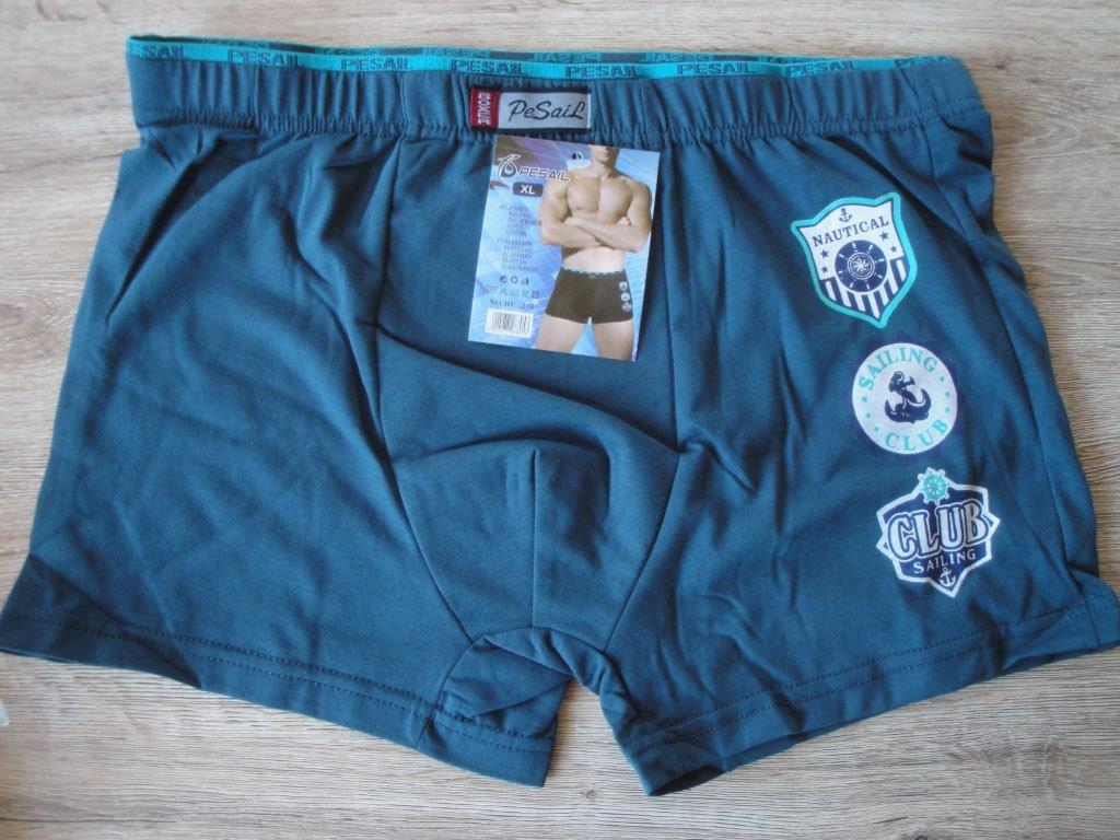 Herren Boxer, PESAIL HU-230 Grau/Gr�n, Gr��e L, Nautical