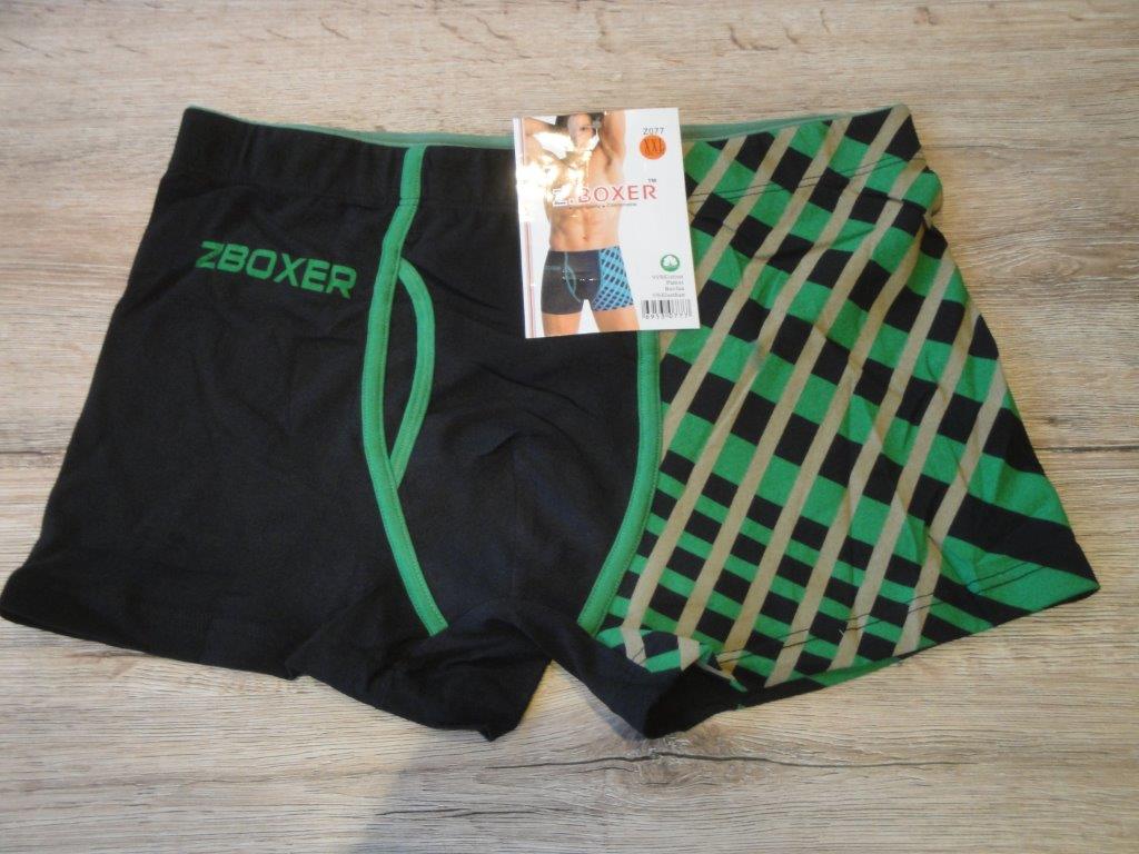 Herren Boxer, Z.Boxer Z077 schwarz/gr�n, Gr��e XXXL, mit Eingrif