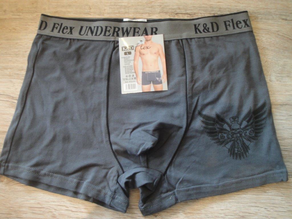 Herren Boxer, K&D F51191 dunkelgrau, Gr��e L,  Sports