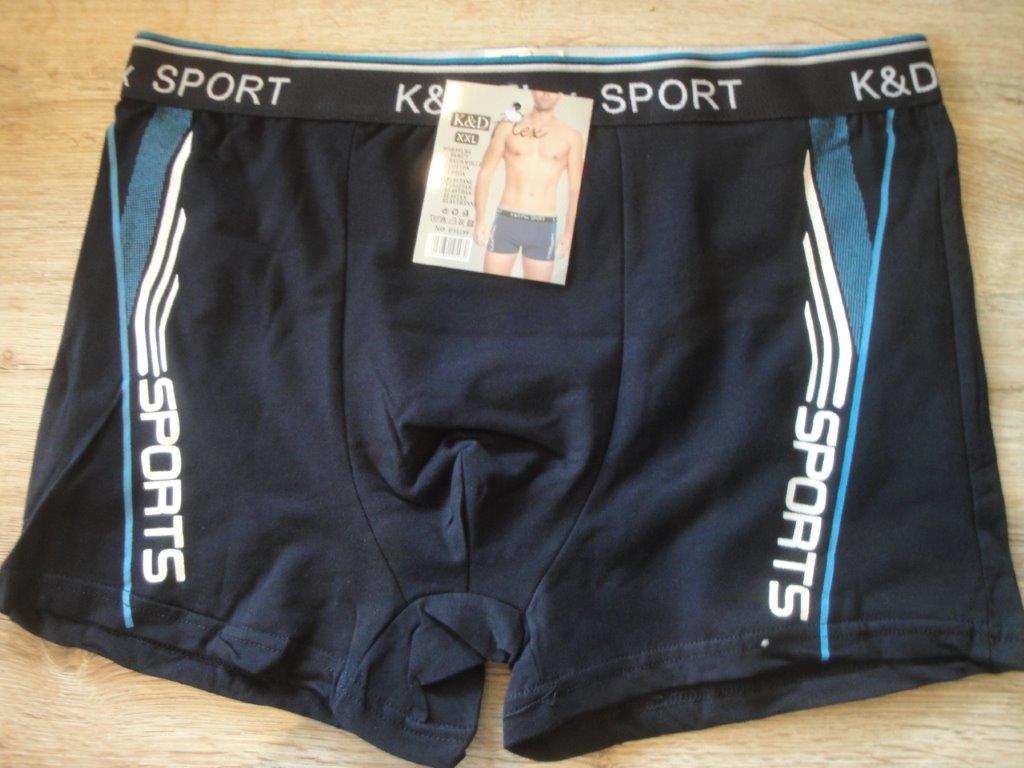 Herren Boxer, K&D F51189 dunkelblau, Gr��e XXL,  Sports