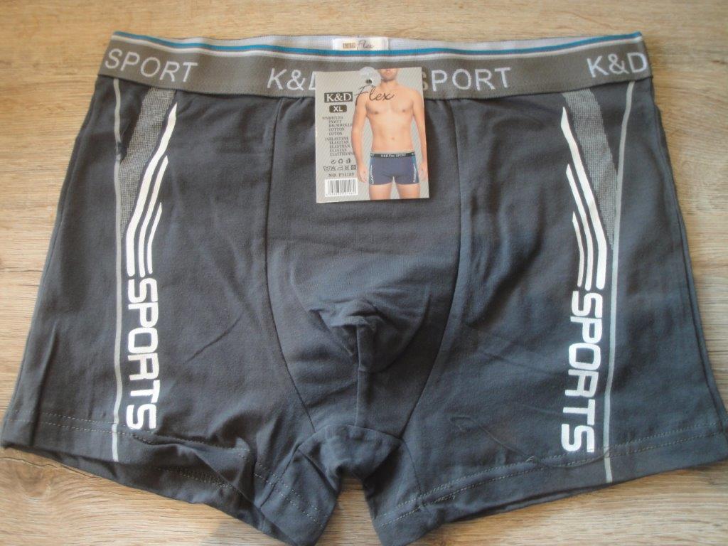 Herren Boxer, K&D F51189 dunkelgrau, Gr��e XL,  Sports