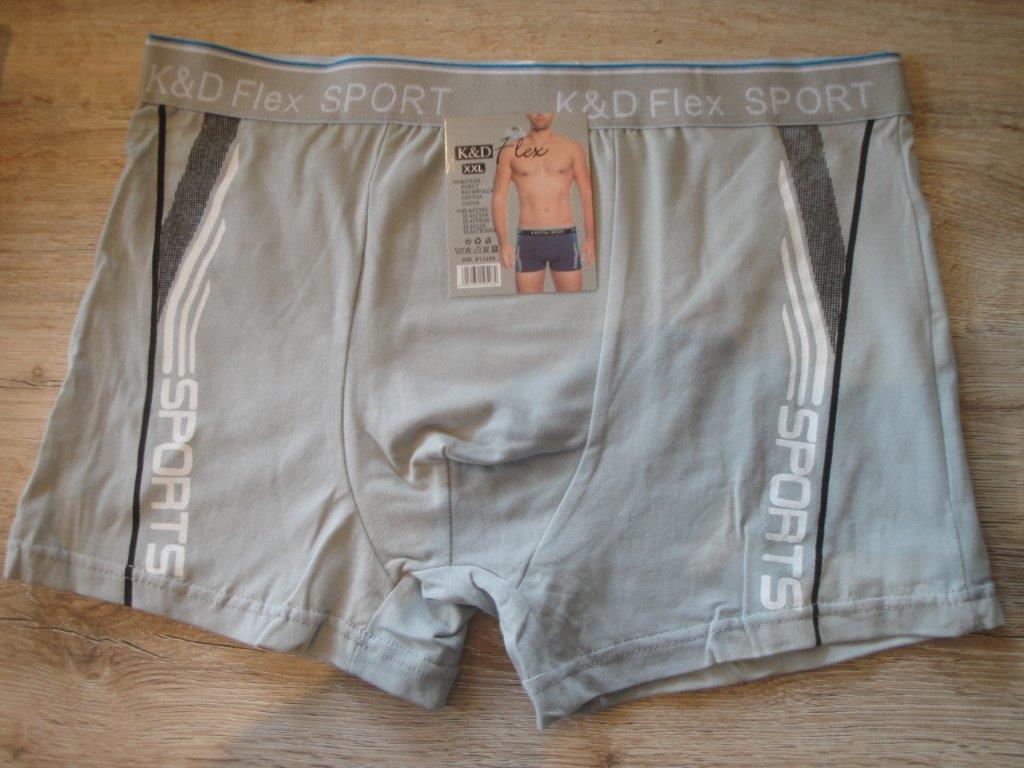 Herren Boxer, K&D F51189 hellgrau, Gr��e XXL,  Sports