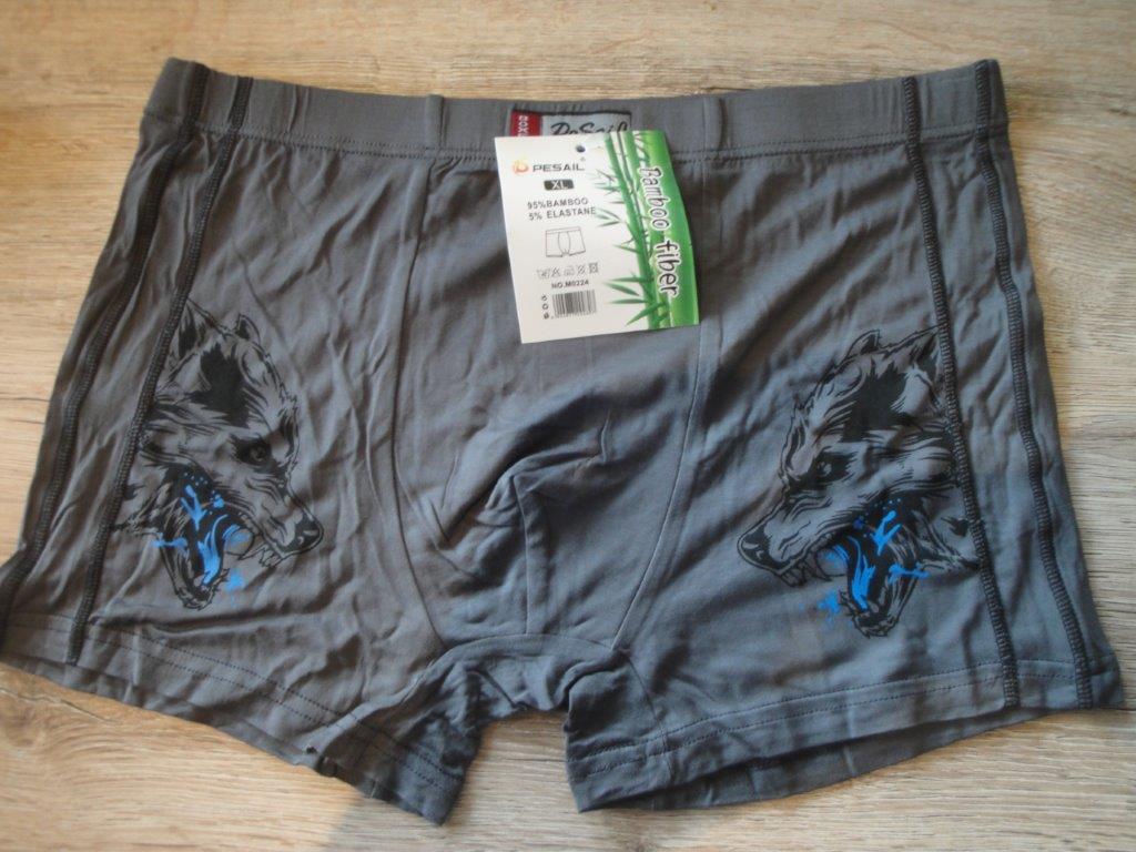 Herren Boxer, Bambus PESAIL M0224 dunkelgrau, Gr��e L