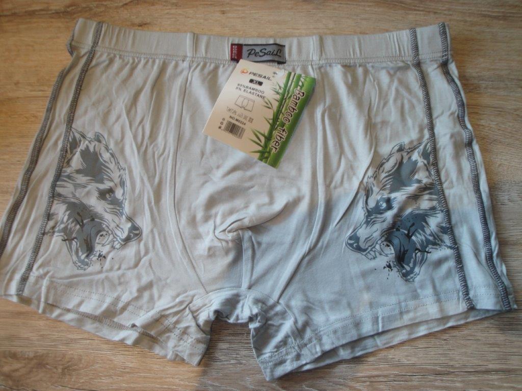 Herren Boxer, Bambus PESAIL M0224 hellgrau, Gr��e L